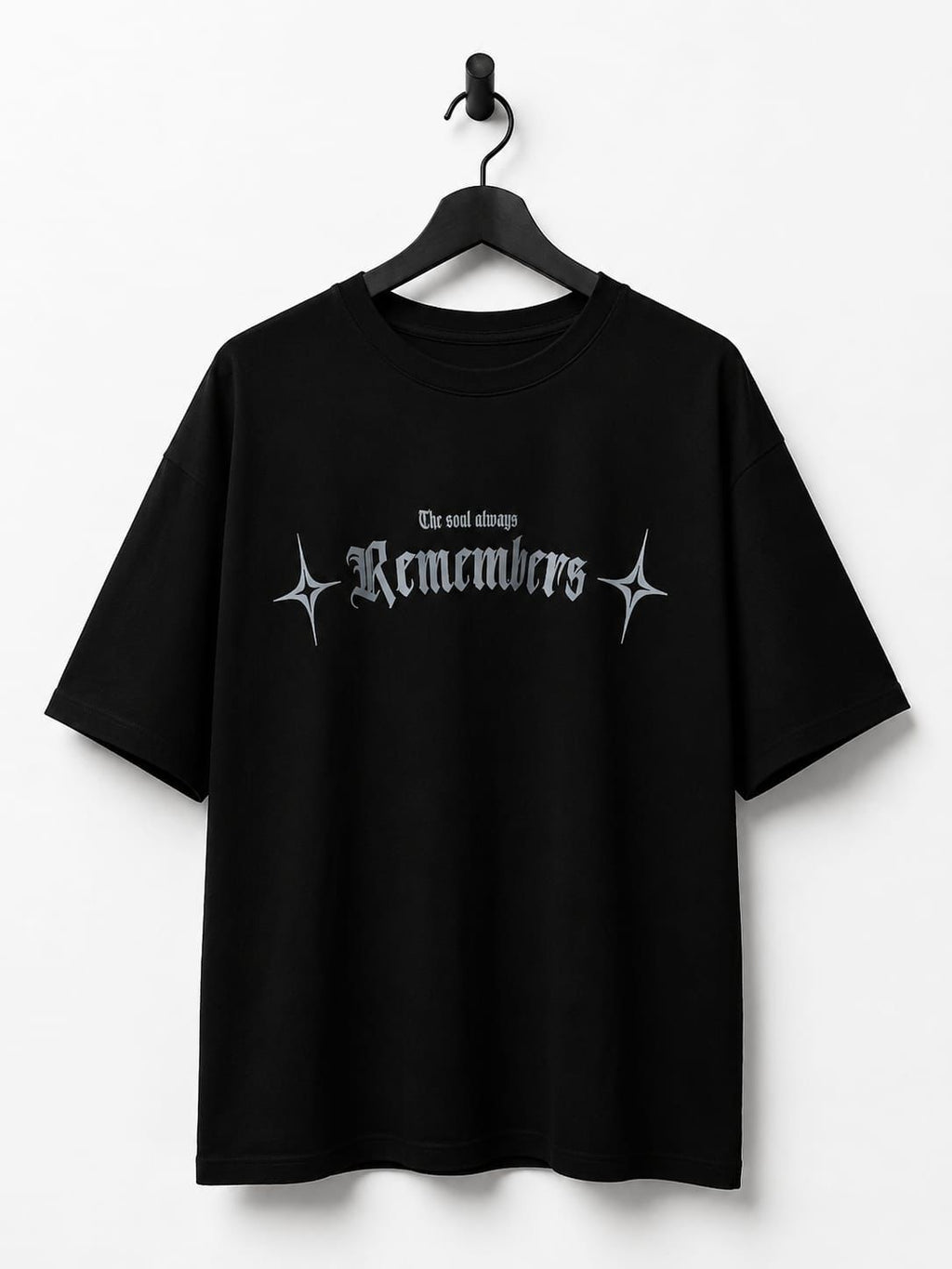 Playera Oversize Negra- Remembers
